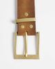 Weekday Weekday premium leather belt in brown - 2