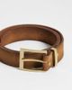Weekday Weekday premium leather belt in brown - 3