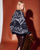 Weekday Weekday premium wool blend oversized Fair Isle sweater in gray melange and black - 1