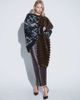 Weekday Weekday premium wool blend oversized Fair Isle sweater in gray melange and black - 3