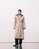 Weekday Weekday premium wool blend trench coat with detachable lining in beige-Brown - 1
