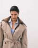 Weekday Weekday premium wool blend trench coat with detachable lining in beige-Brown - 2