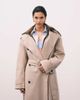 Weekday Weekday premium wool blend trench coat with detachable lining in beige-Brown - 3