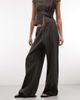 Weekday Weekday pull on cotton pants in dark gray - 2