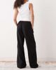 Weekday Weekday pull on linen mix wide leg pants in black - exclusive to ASOS - 2