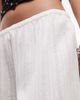 Weekday Weekday pull on textured cotton pants in ecru-White - 3