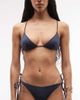 Weekday Weekday racerback metallic bikini top in dusty blue - part of a set - 3