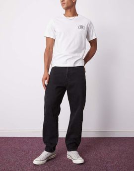 Weekday Weekday Ray relaxed fit tapered jeans in black