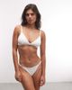 Weekday Weekday rib triangle bra in white - 3