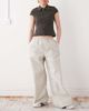 Weekday Weekday ripstop oversized drawstring pants in light beige-Brown - 1