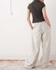Weekday Weekday ripstop oversized drawstring pants in light beige-Brown - 3