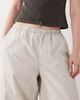 Weekday Weekday ripstop oversized drawstring pants in light beige-Brown - 4