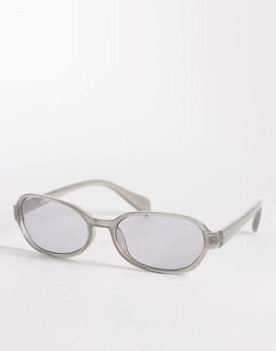 Weekday Weekday Rose oval sunglasses in beige-Neutral