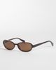 Weekday Weekday Rose oval sunglasses in dark brown - 1