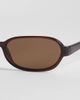 Weekday Weekday Rose oval sunglasses in dark brown - 2