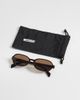 Weekday Weekday Rose oval sunglasses in dark brown - 3
