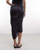 Weekday Weekday ruched asymmetric midi skirt in dark gray - part of a set - 4