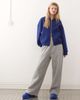 Weekday Weekday Scarlet oversized zip up hoodie in royal blue scuba-style fabric - 2