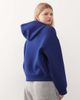 Weekday Weekday Scarlet oversized zip up hoodie in royal blue scuba-style fabric - 3