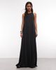 Weekday Weekday semi sheer maxi dress with drop racer back in black - 1