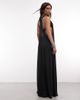 Weekday Weekday semi sheer maxi dress with drop racer back in black - 3