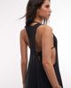 Weekday Weekday semi sheer maxi dress with drop racer back in black - 4