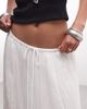 Weekday Weekday sheer crinkle double lined maxi skirt in off-white - 2