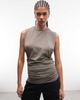 Weekday Weekday sleeveless top with cinch gathered waist in gray - 1