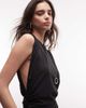 Weekday Weekday sleeveless top with cinched gathered waist in black - 1