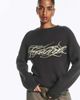 Weekday Weekday slim fit sweater with lucky graphic in dark gray - 3