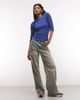Weekday Weekday slim three quarter length sleeve top in blue - 2