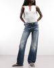 Weekday Weekday Sonic low rise straight leg jeans in blue wash - 1