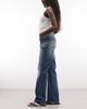 Weekday Weekday Sonic low rise straight leg jeans in blue wash - 3