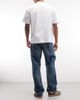 Weekday Weekday Space relaxed fit straight jeans in distressed mid blue wash with dynamo detailing - 3