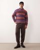 Weekday Weekday spacedye knit sweater in orange stripe - 2