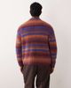 Weekday Weekday spacedye knit sweater in orange stripe - 3