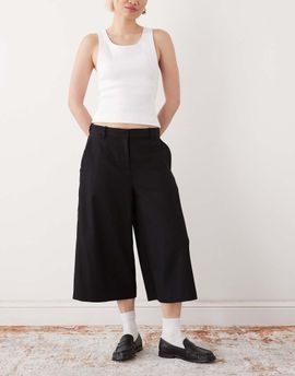 Weekday Weekday suiting capri pants in black
