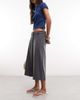 Weekday Weekday suiting capri pants in dark heather gray - 2