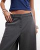 Weekday Weekday suiting capri pants in dark heather gray - 3