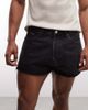 Weekday Weekday super short denim shorts in black wash - 2