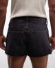 Weekday Weekday super short denim shorts in black wash - 4
