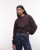 Weekday Weekday sweatshirt in dark plum-PURPLE - 1