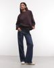 Weekday Weekday sweatshirt in dark plum-PURPLE - 2