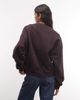 Weekday Weekday sweatshirt in dark plum-PURPLE - 4