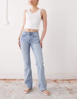 Weekday Weekday Tension slim fit bootcut jeans in light blue wash