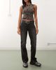 Weekday Weekday Tension slim fit bootcut jeans in streaky washed black - 1