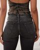 Weekday Weekday Tension slim fit bootcut jeans in streaky washed black - 4