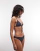 Weekday Weekday tie front bikini top in dusty blue - part of a set - 2