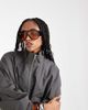 Weekday Weekday track jacket with funnel collar in dark gray - 3