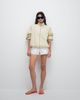 Weekday Weekday track jacket with funnel collar in light beige-Brown - 2